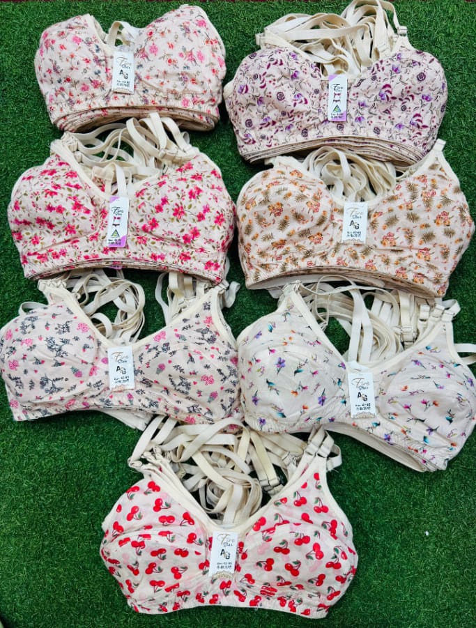 PACK OF 3 LAWN BRAS  1 FREE GIFT WEAR